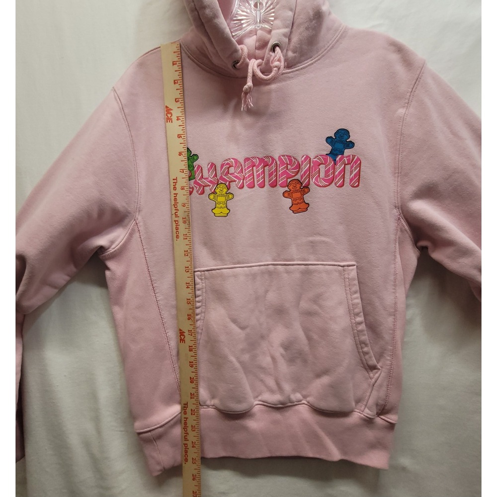 Champion Reverse Weave Hasbro Candy Land Hoodie Pink Gingerbread Adult Small - Picture 10 of 16